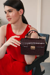 Beau Sling Handbag (Wine red)